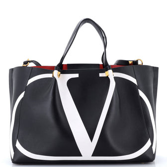 Valentino Garavani VLogo Escape Tote Leather with Inlay Medium