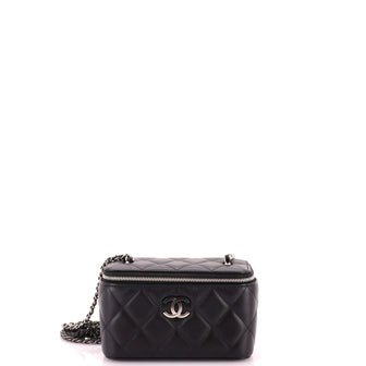 Chanel Ombre Classic Vanity Case with Chain Quilted Lambskin Small