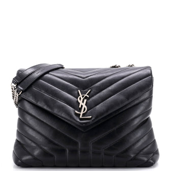 Saint Laurent Loulou Shoulder Bag Matelasse Chevron Leather Medium