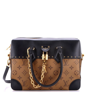 Louis Vuitton City Malle Handbag Reverse Monogram Canvas and Leather MM