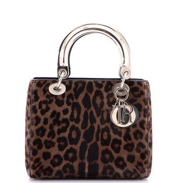 Christian Dior Lady Dior Bag Pony Hair with Leather Medium