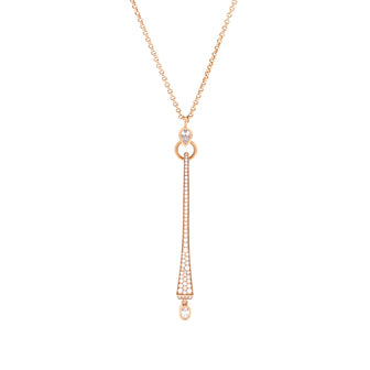 Hermes Clou De Forge Pendant Necklace 18K Rose Gold and Diamonds Large