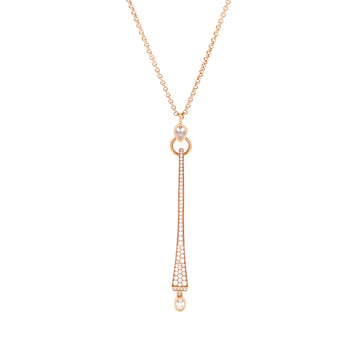 Hermes Clou De Forge Pendant Necklace 18K Rose Gold and Diamonds Large