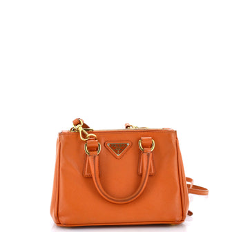 Prada Double Zip Lux Tote Saffiano Leather Mini