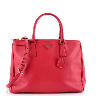 Prada Double Zip Lux Tote Saffiano Leather Medium
