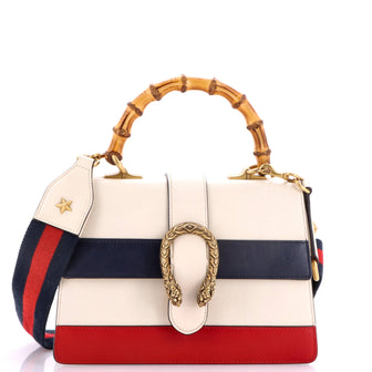 Gucci Dionysus Bamboo Top Handle Bag Colorblock Leather Medium