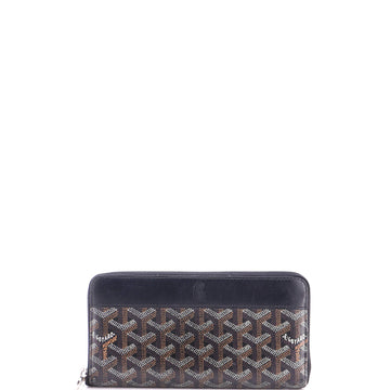 Goyard Matignon Zip Wallet Coated Canvas with Leather