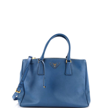 Prada Double Zip Lux Tote Saffiano Leather Medium