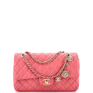 Chanel Valentine Crystal Hearts Flap Bag Quilted Lambskin Medium