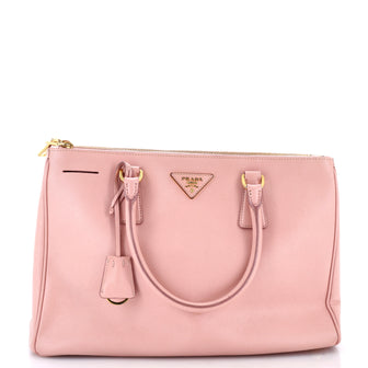 Prada Double Zip Lux Tote Saffiano Leather Medium