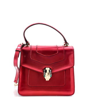 Bvlgari Serpenti Forever Top Handle Bag Patent Small