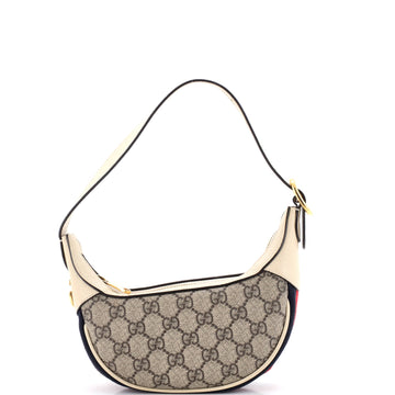 Gucci Ophidia Half Moon Bag GG Coated Canvas Mini