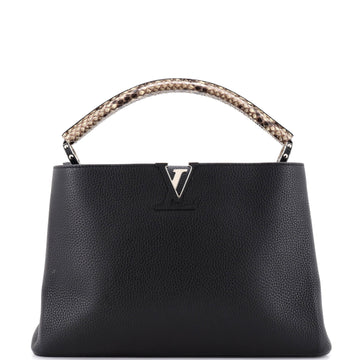 Louis Vuitton Capucines Bag Leather with Python MM