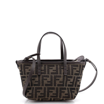 Fendi Roll Tote FF Fabric with Leather Mini