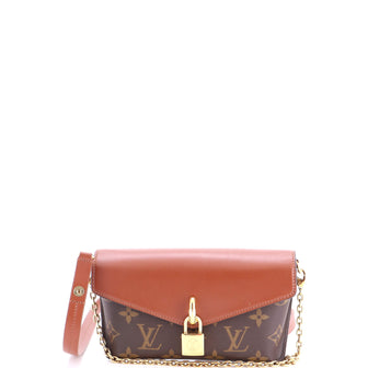 Louis Vuitton Padlock on Strap Handbag Monogram Canvas and Leather