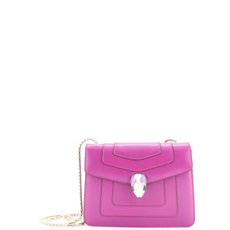 Bvlgari Serpenti Forever Square Shoulder Bag Leather Small