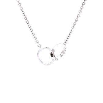 Cartier Love Interlocking Necklace 18K White Gold