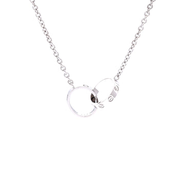 Cartier Love Interlocking Necklace 18K White Gold