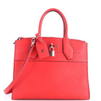 Louis Vuitton City Steamer Handbag Leather MM