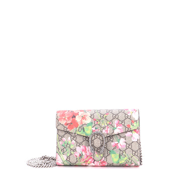 Gucci Dionysus Chain Wallet Blooms Print GG Coated Canvas Small