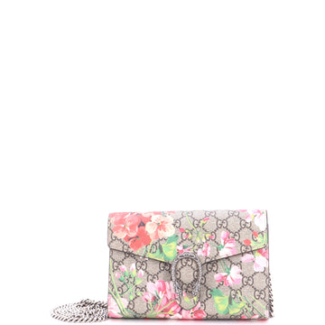 Gucci Dionysus Chain Wallet Blooms Print GG Coated Canvas Small