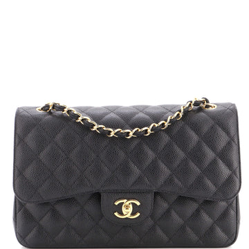 Chanel Classic Double Flap Bag Quilted Caviar Jumbo