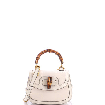Gucci Bamboo 1947 Top Handle Bag Jumbo GG Canvas Mini