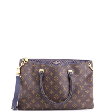 Louis Vuitton Pallas Tote Monogram Canvas with Python