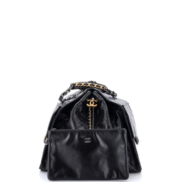 Chanel 25 Hobo Bag Quilted Shiny Crumpled Calfskin Medium