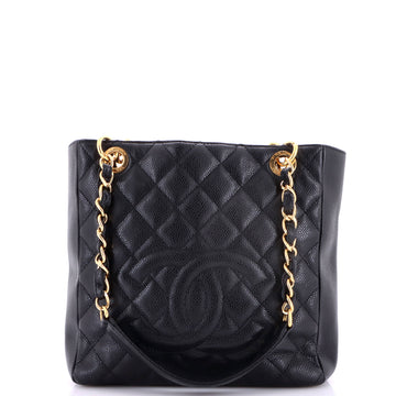 Chanel Petite Shopping Tote Quilted Caviar
