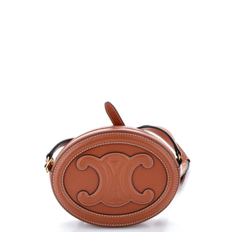 Celine Triomphe Oval Crossbody Bag Leather Mini