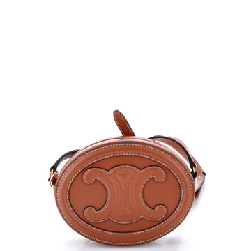 Celine Triomphe Oval Crossbody Bag Leather Mini