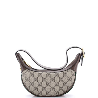 Gucci Ophidia Half Moon Bag GG Coated Canvas Mini