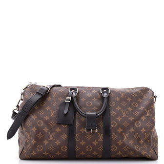 Louis Vuitton Keepall Bandouliere Bag Macassar Monogram Canvas 45