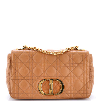 Christian Dior Caro Bag Cannage Quilt Calfskin Medium