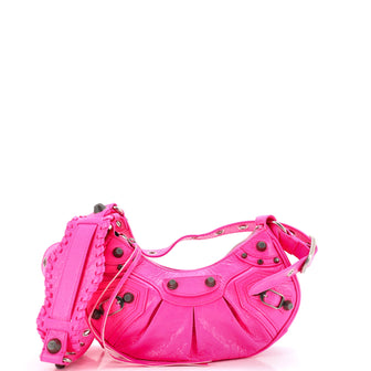 Balenciaga Le Cagole Giant Studs Shoulder Bag Leather XS