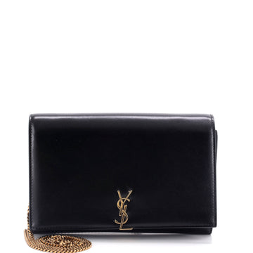 Saint Laurent Classic Monogram Flap Chain Wallet Leather
