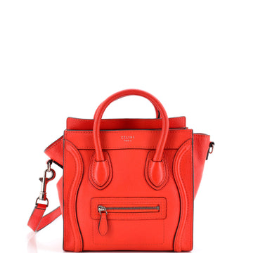 Celine Luggage Bag Grainy Leather Nano