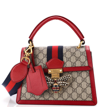 Gucci Queen Margaret Top Handle Bag GG Coated Canvas with Leather Small