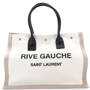 Saint Laurent Rive Gauche Shopper Tote Canvas Small