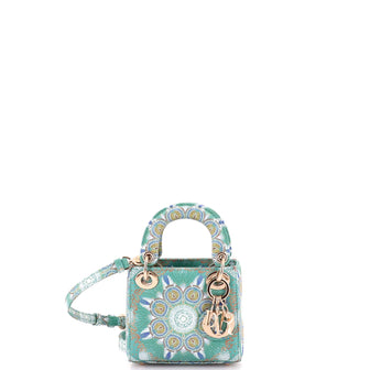 Christian Dior Dior In Lights Lady Dior Bag Embroidered Painted Calfskin Micro