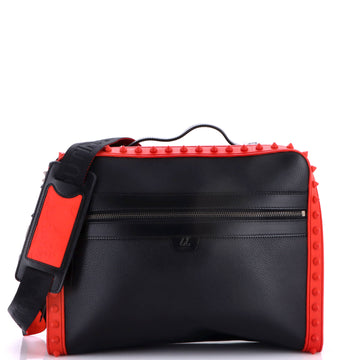 Christian Louboutin Loubitown Messenger Bag Spiked Leather Large