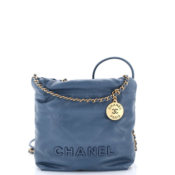 Chanel 22 Chain Hobo Quilted Caviar Mini