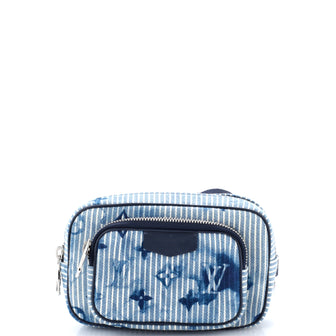 Louis Vuitton Outdoor Pouch Limited Edition Monogram Watercolor Stripes Denim