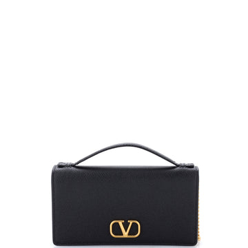 Valentino Garavani VLogo Signature Wallet on Chain Leather