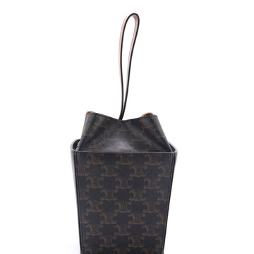 Celine Strap Box Top Handle Bag Triomphe Coated Canvas