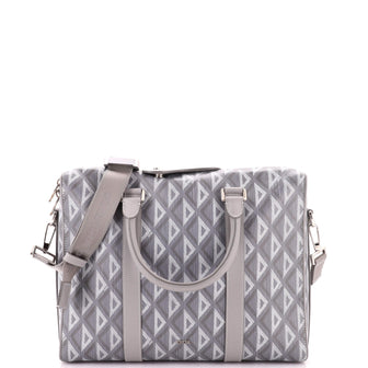 Christian Dior Lingot Briefcase CD Diamond Coated Canvas and Leather