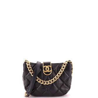 Chanel CC Chain Hobo Quilted Lambskin Small