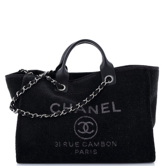 Chanel Deauville Tote Lurex Boucle Medium