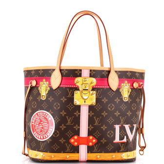 Louis Vuitton Neverfull NM Tote Limited Edition Summer Trunks Monogram Canvas MM